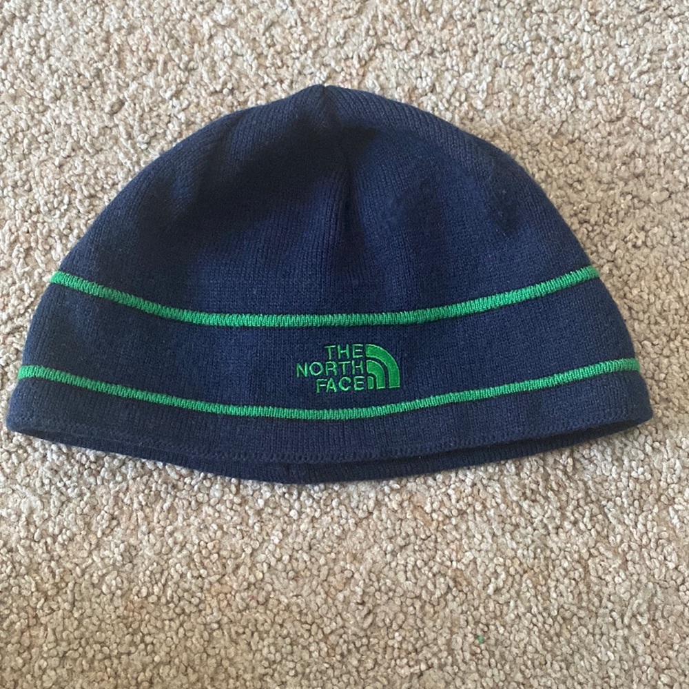The north face youth medium hat blue green